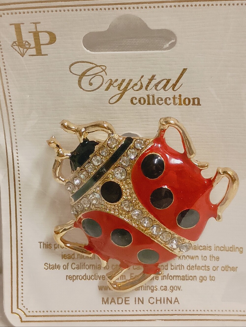 Women's Fashion Pin Jewelry Brooch Ladybug Gold - Picture 2 of 6
